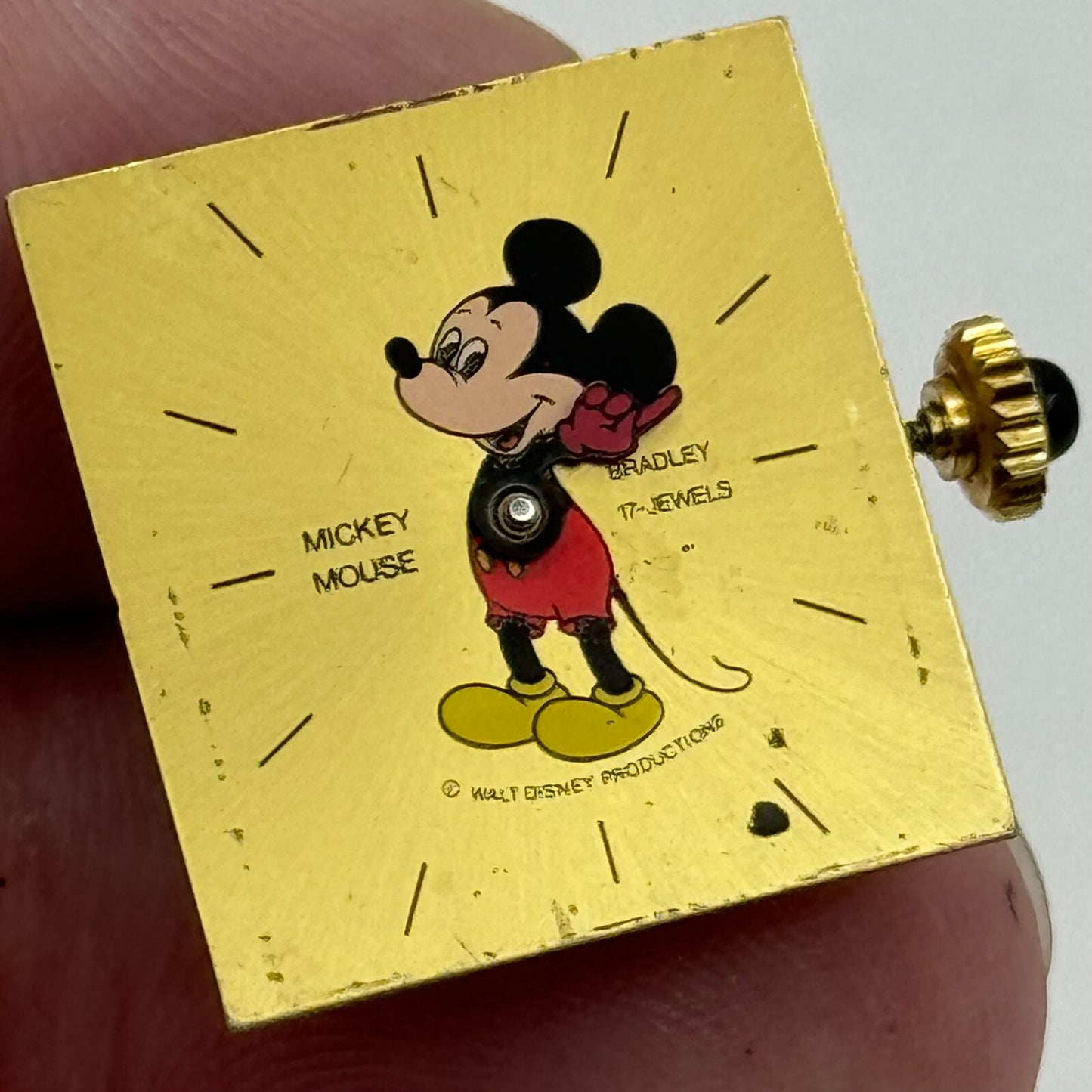 19.5mm Running Mickey Mouse Bradley Walt Disney RAX 6061-21 Watch Movement PARTS