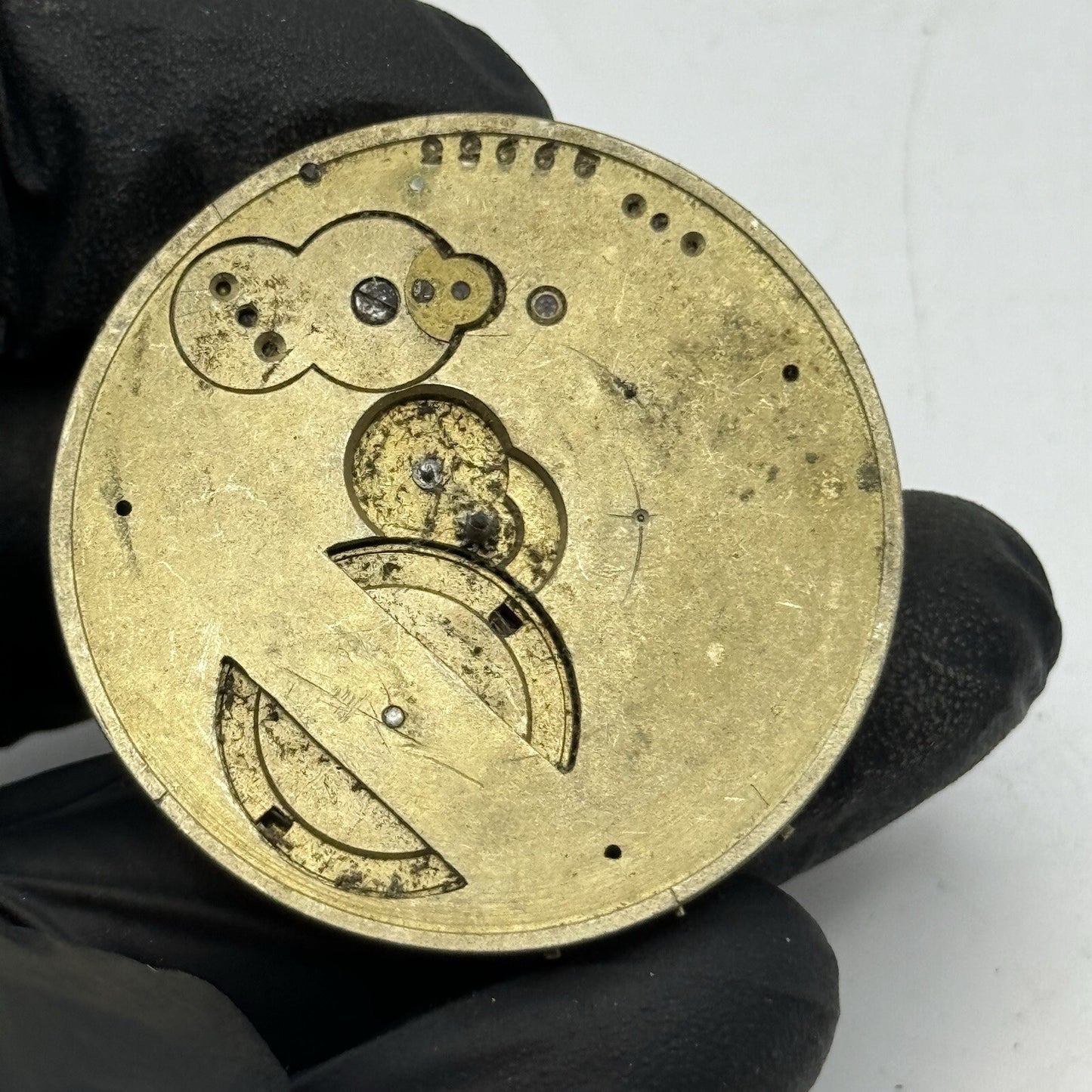40.6mm H Nathan & Co Geneve Key Wound Antique Pocket Watch Movement FOR PARTS