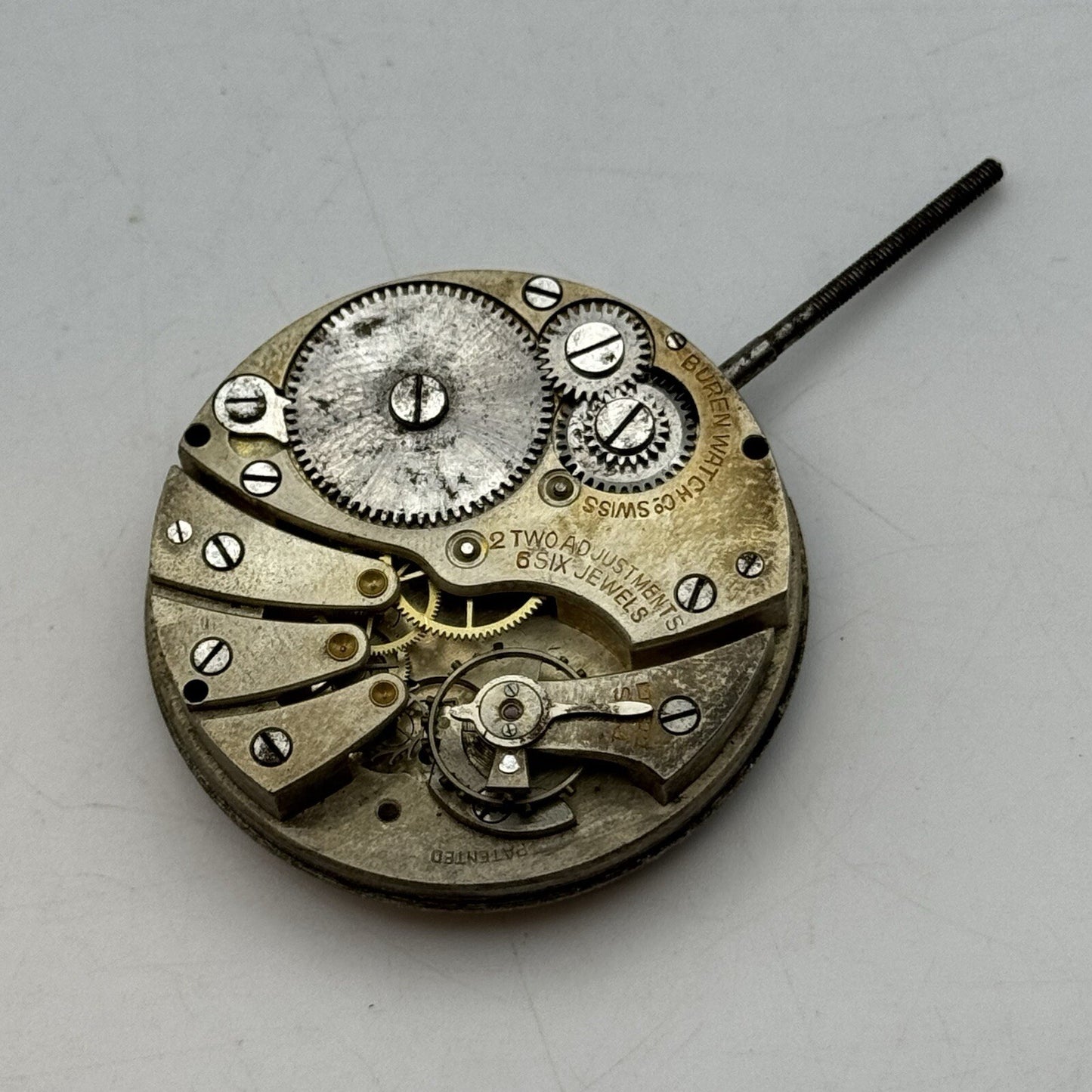 42.7mm Manual Wind Buren Watch Co Higher Grade Pocket Watch Movement FOR PARTS