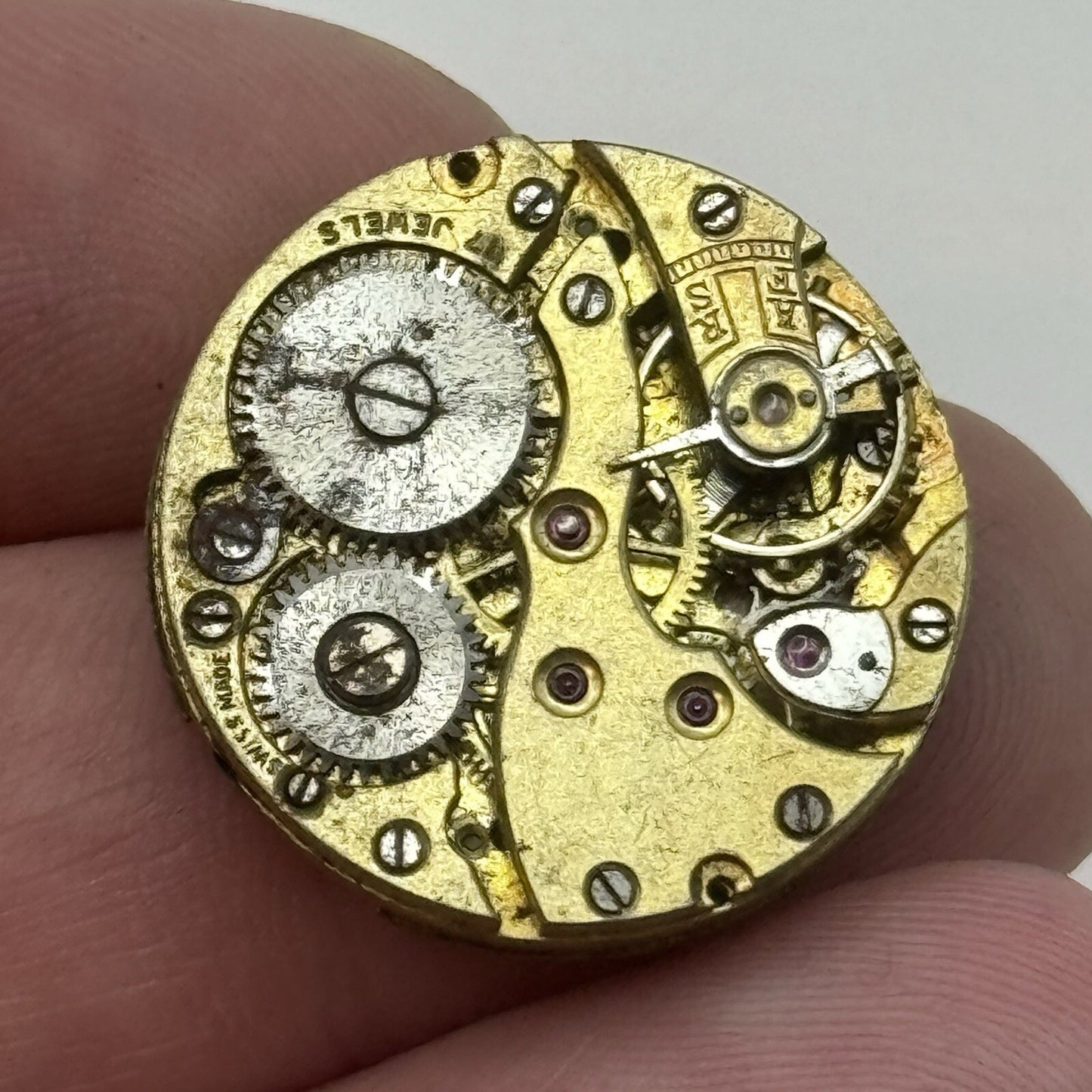22.2mm Vintage Rolex 2216 Sub Seconds Wristwatch Dial & Unidentified Movement