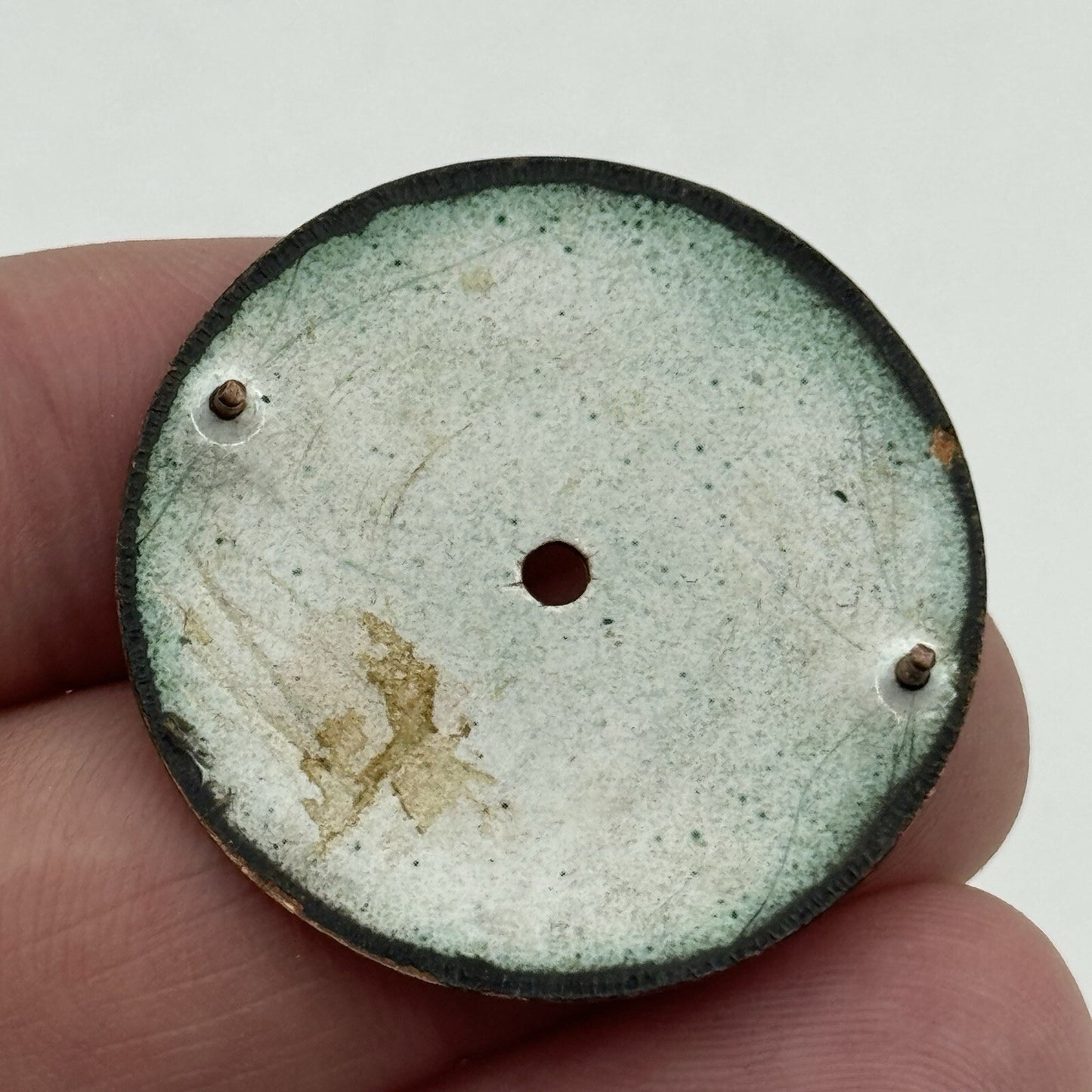 33.3mm Antique Beautiful Porcelain Patterned Pocket Watch Dial Spares Parts