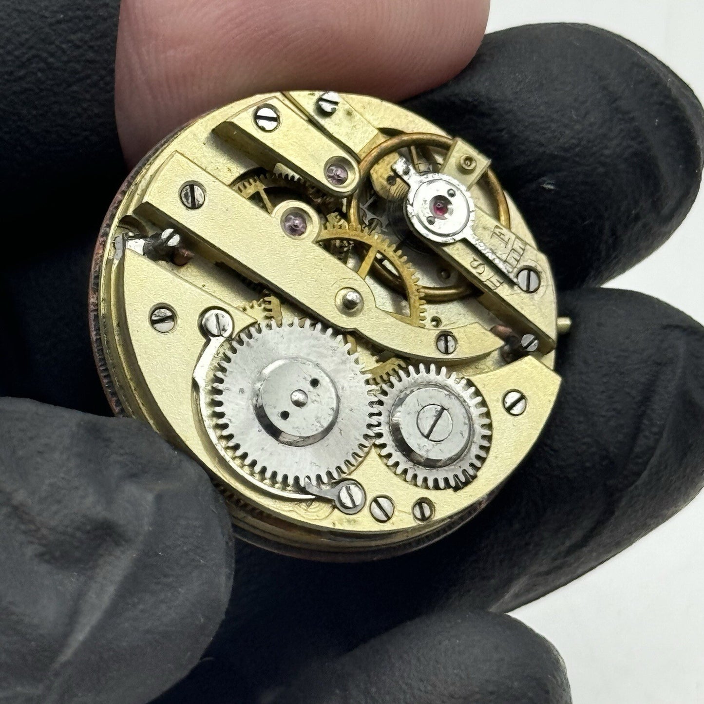 29.4mm Quality White Porcelain Dial Cylinder Watch Movement Parts Repair