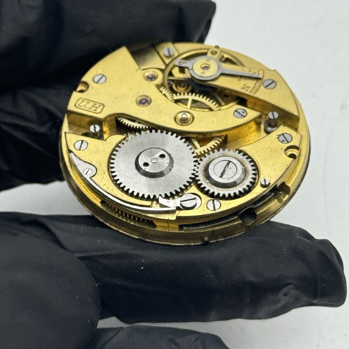 41.4mm Union Horlogere U H Pocket Watch Movement Dial FOR PARTS Restore