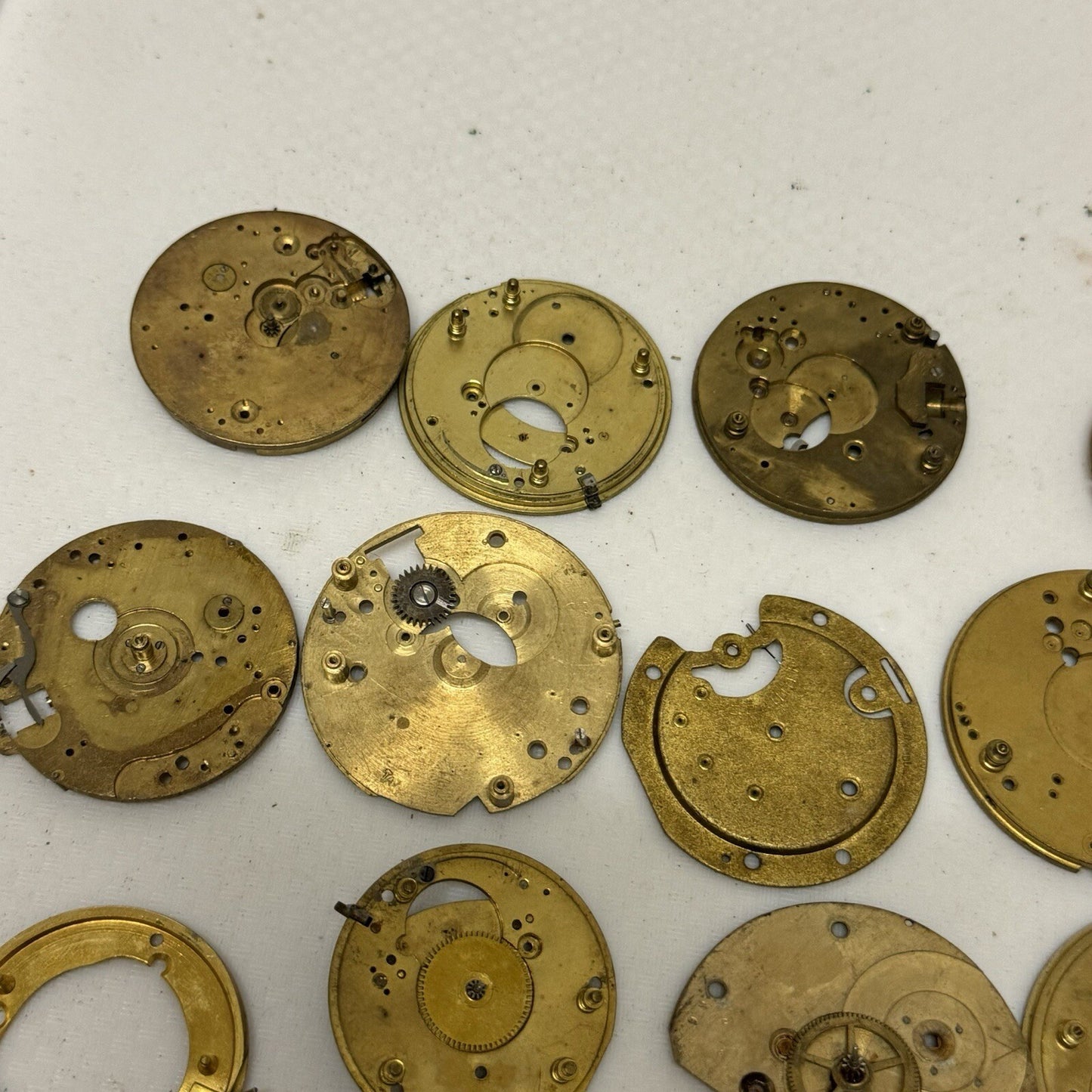 400 Grams Mixed Partial Pocket Watch Movements Watchmakers Job Lot Spares Parts