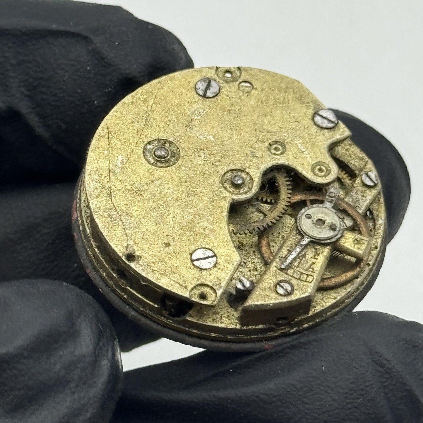 29.1mm Beautiful Patterned Dial Old Style Pocket Watch Movement FOR PARTS