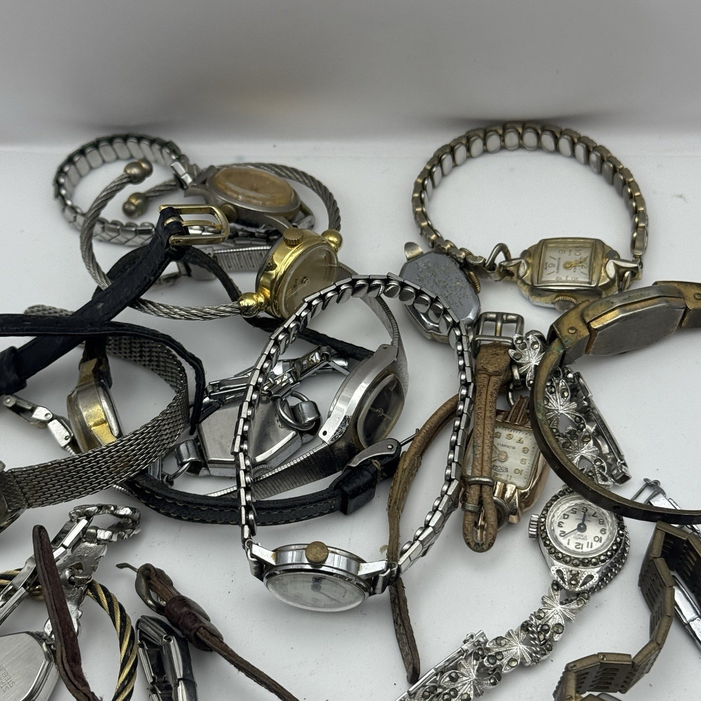 Bundle Of Vintage Ladies Watches Mechanical Wind Up Job Lot Parts Repair Spares