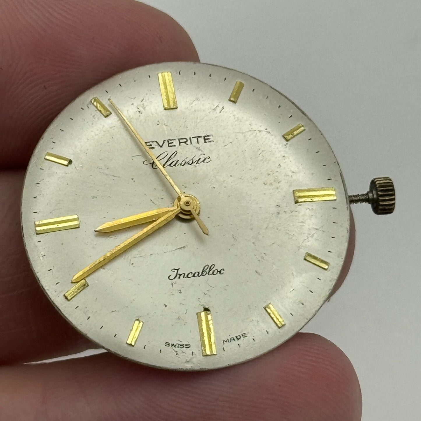 25.9mm Everite AS 1710/11 Balance Ok Watch Movement Swiss Vintage PARTS SPARES