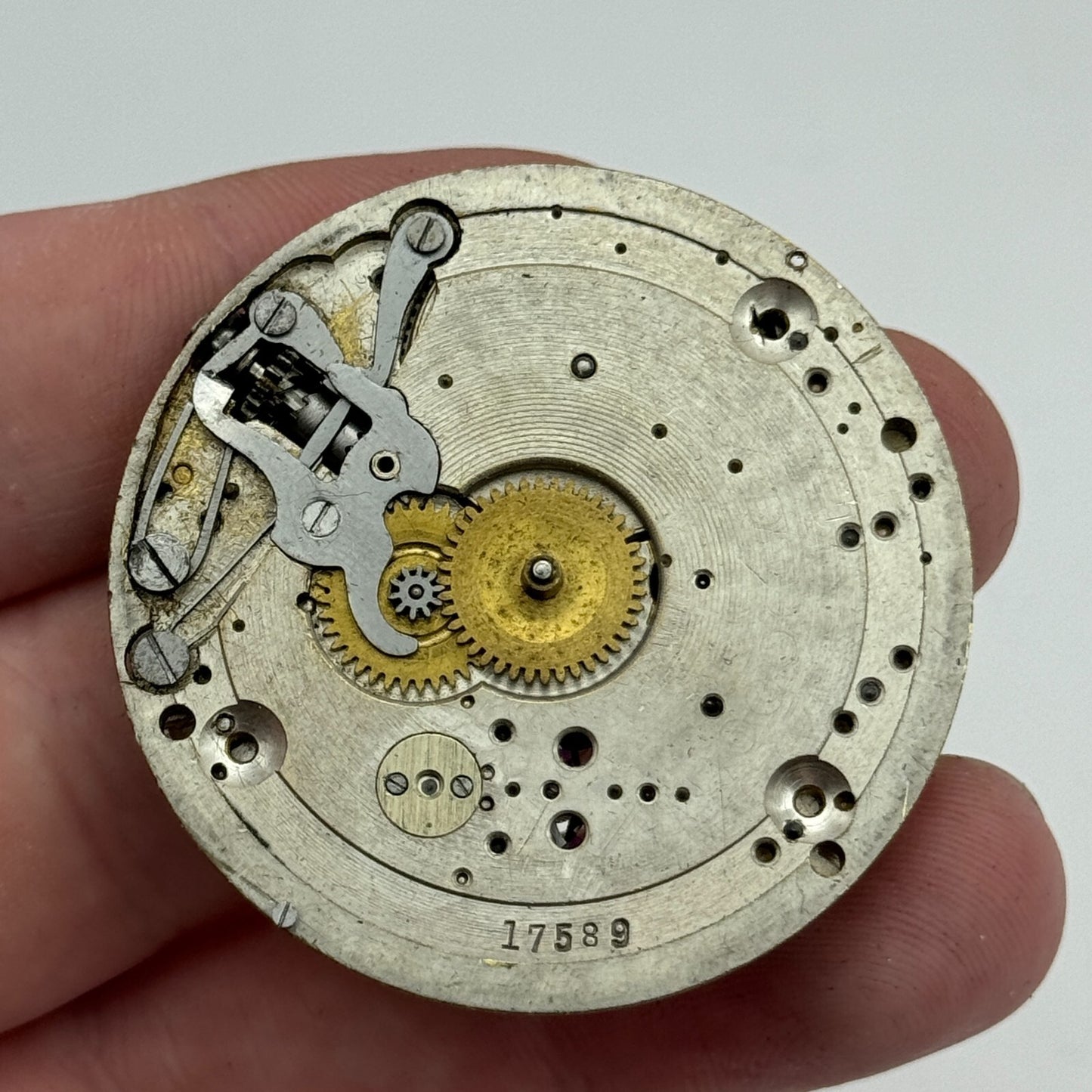 43.1mm Unidentified High Grade 15 Jewels Swiss Pocket Watch Movement PARTS