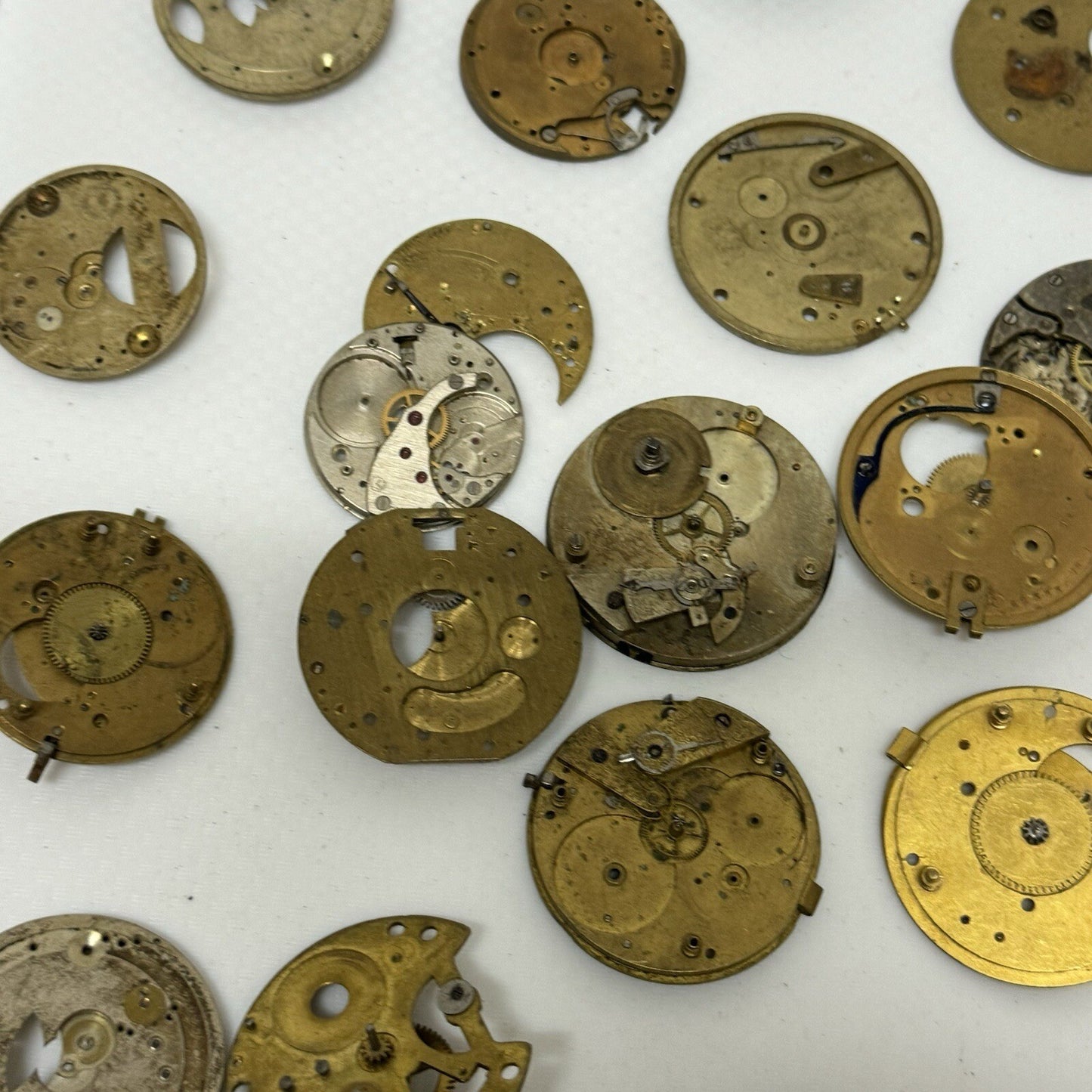 590 Grams Mixed Partial Pocket Watch Movements Watchmakers Job Lot Spares Parts