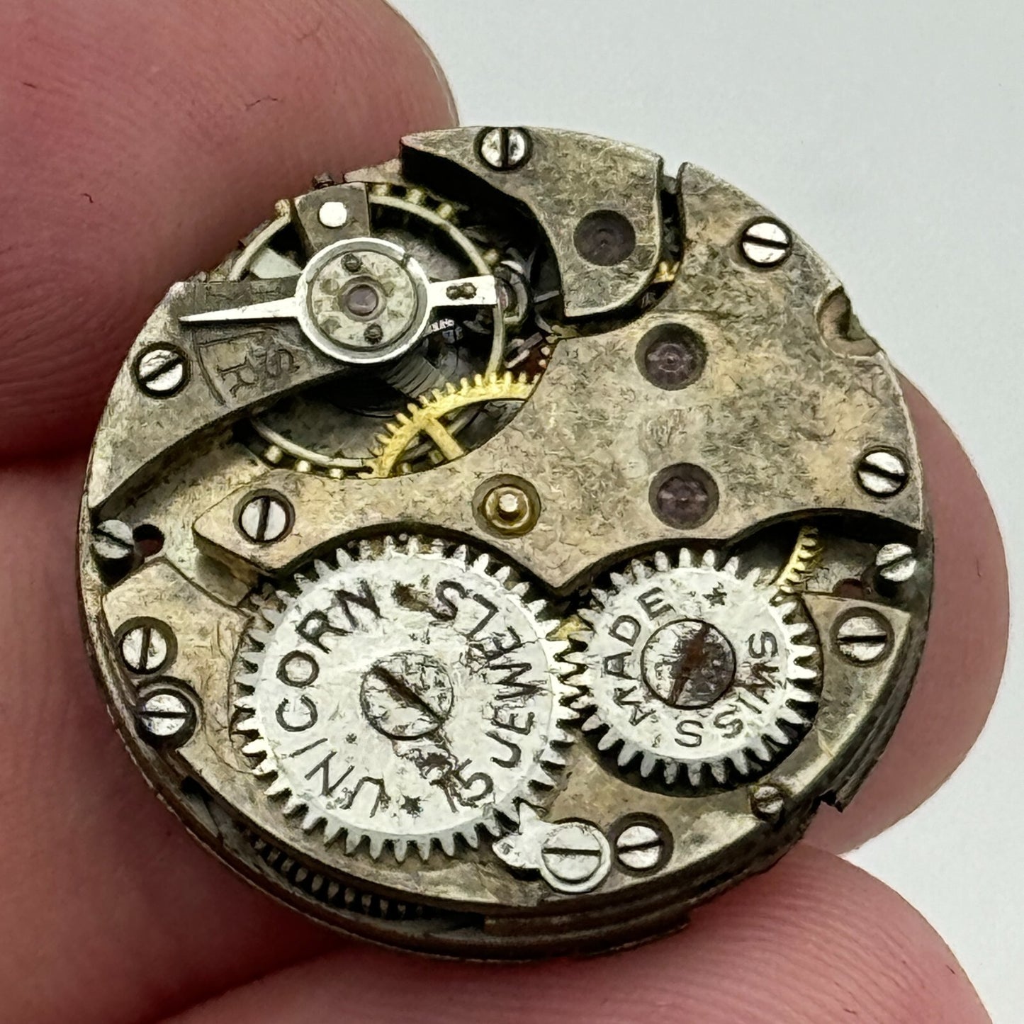 23.6mm Rolex Unicorn 15 Jewels Manual Wind Swiss Watch Movement PARTS SPARES