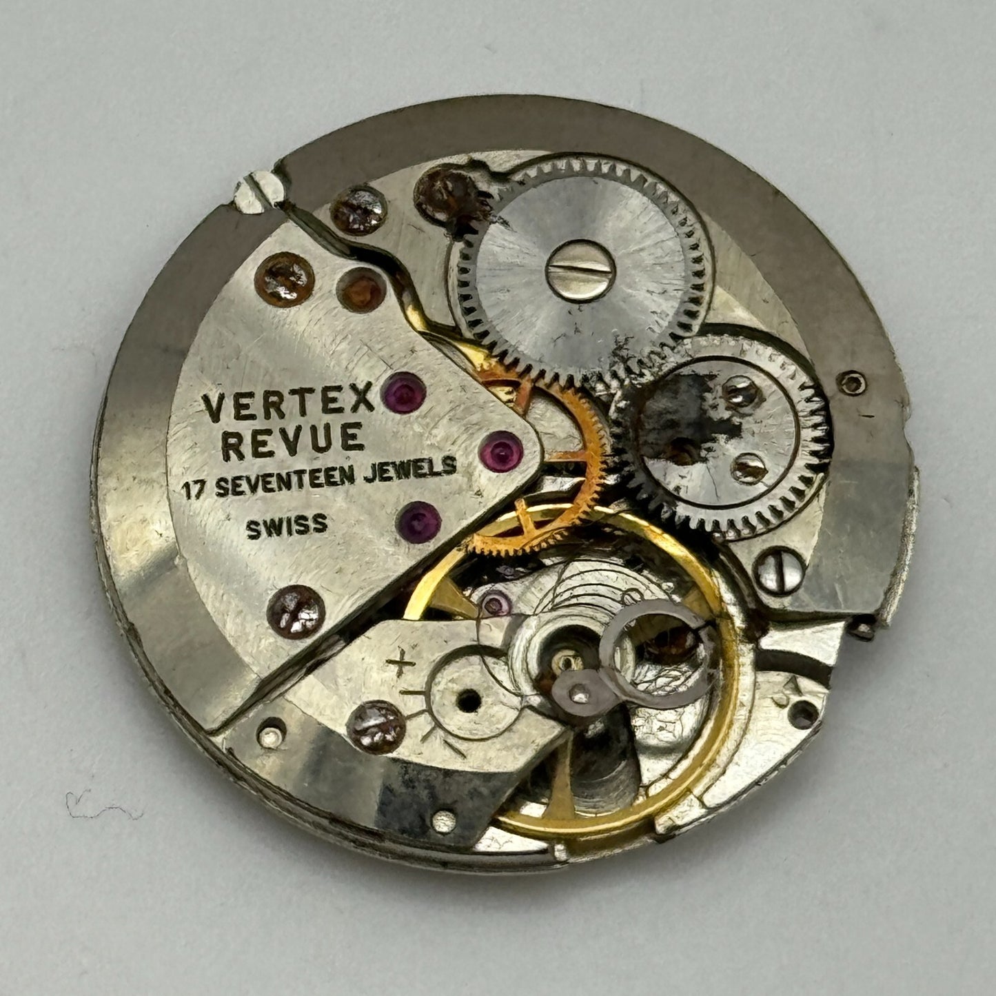 25.9mm Men’s Vertex Revue MSR T43 Manual Wind Watch Movement Swiss Vintage PARTS