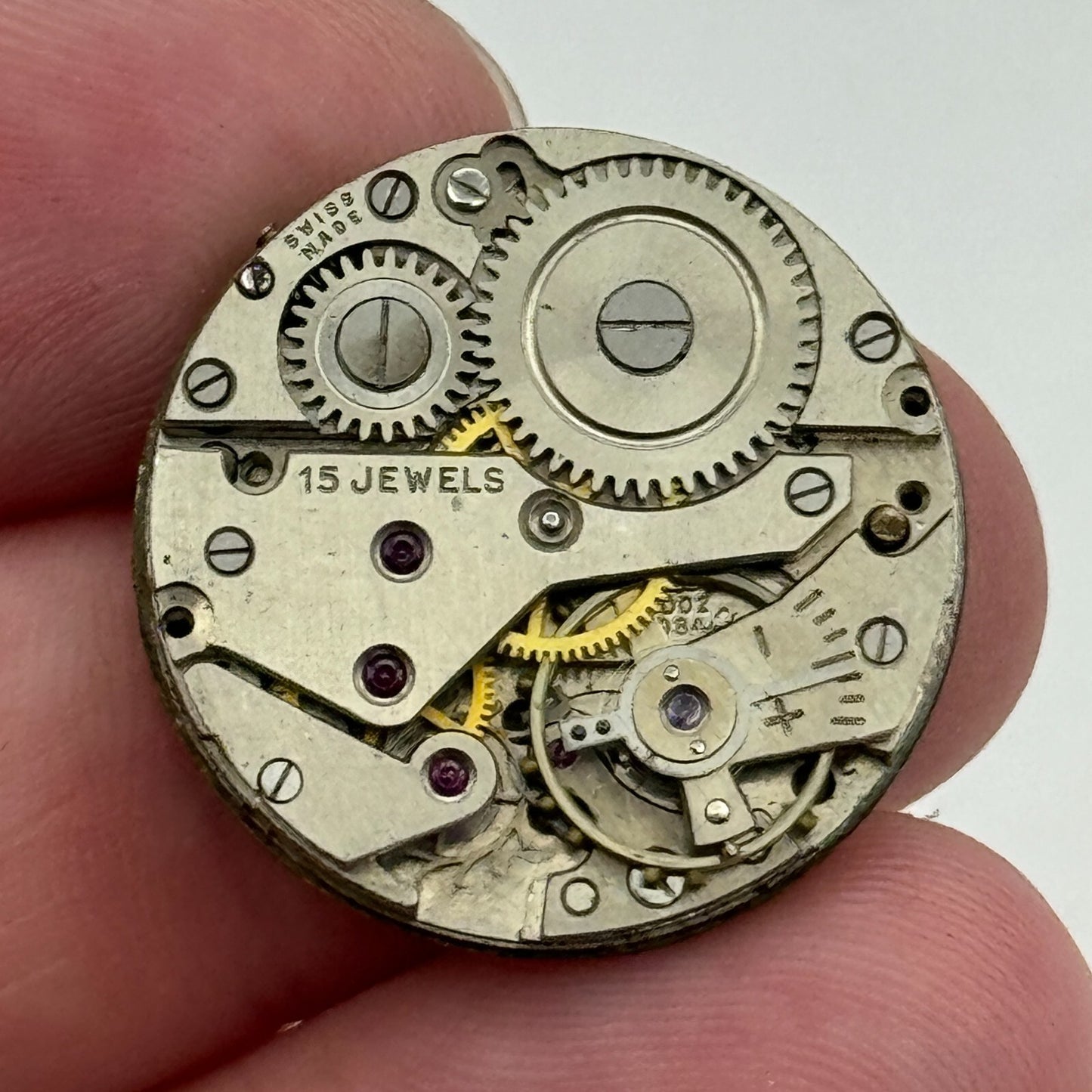 23.6mm Avia AS 1002 984 Balance Ok Watch Movement Swiss Vintage PARTS SPARES