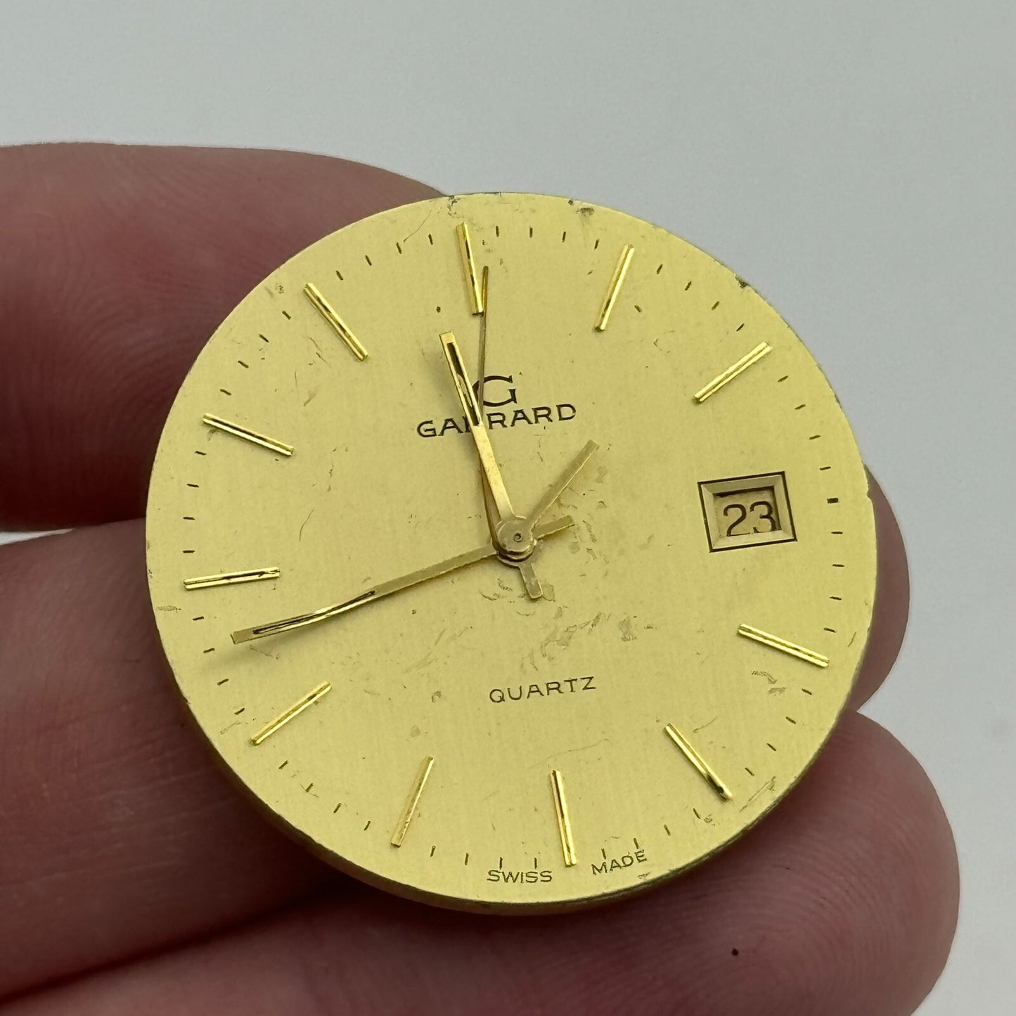 31.5mm Men’s Garrard ETA 555.115 Quartz Watch Movement Vintage UNTESTED PARTS