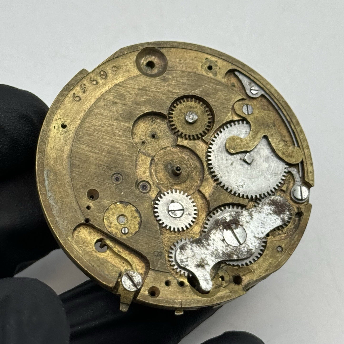 47.4mm Partial Pocket Watch Movement Missing Balance FOR PARTS Restore