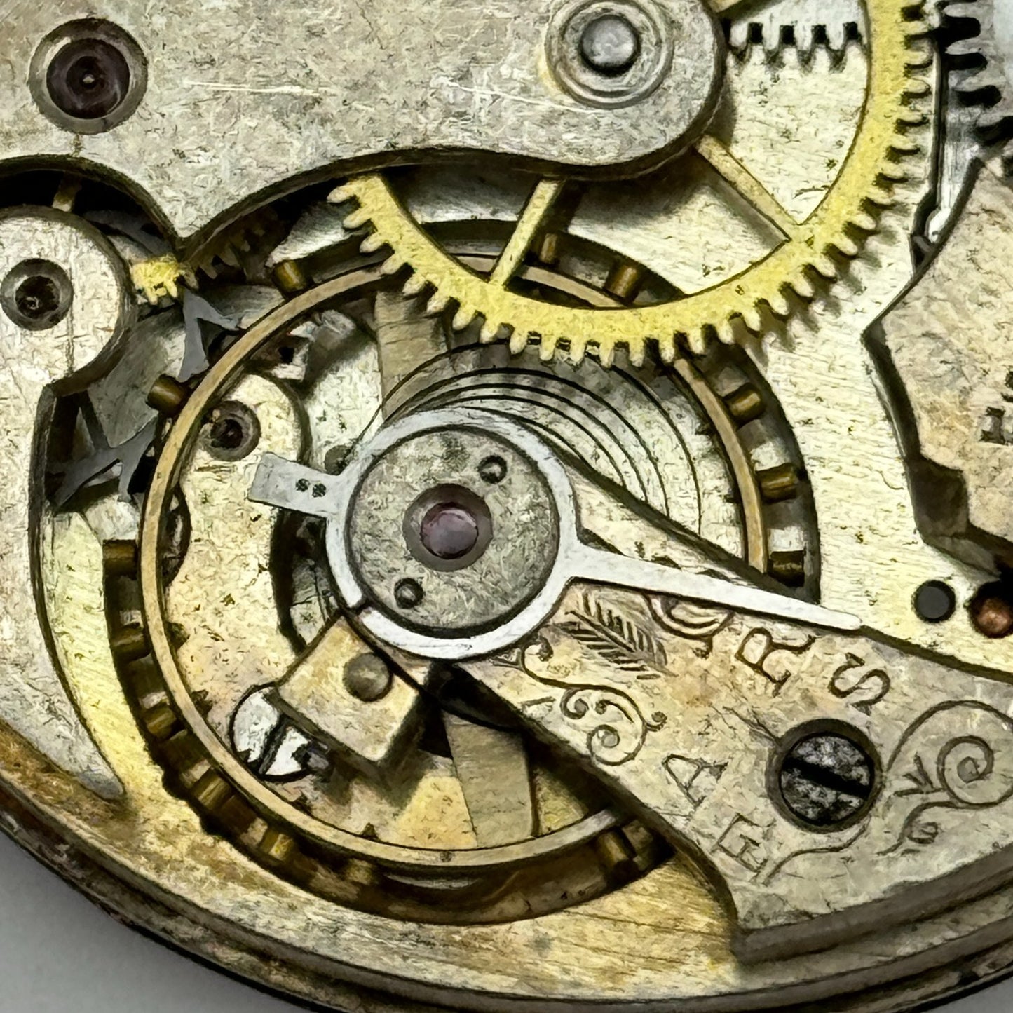 43.1mm Vintage 15 Jewels Swiss 3 Adjus Sub Seconds Pocket Watch Movement PARTS
