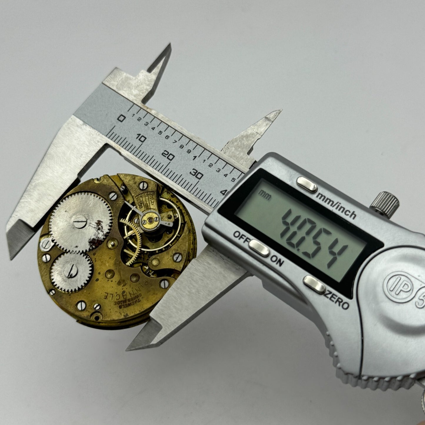 43mm Pinnacle 7 Jewels Sub Seconds Hunter Swiss Pocket Watch Movement PARTS