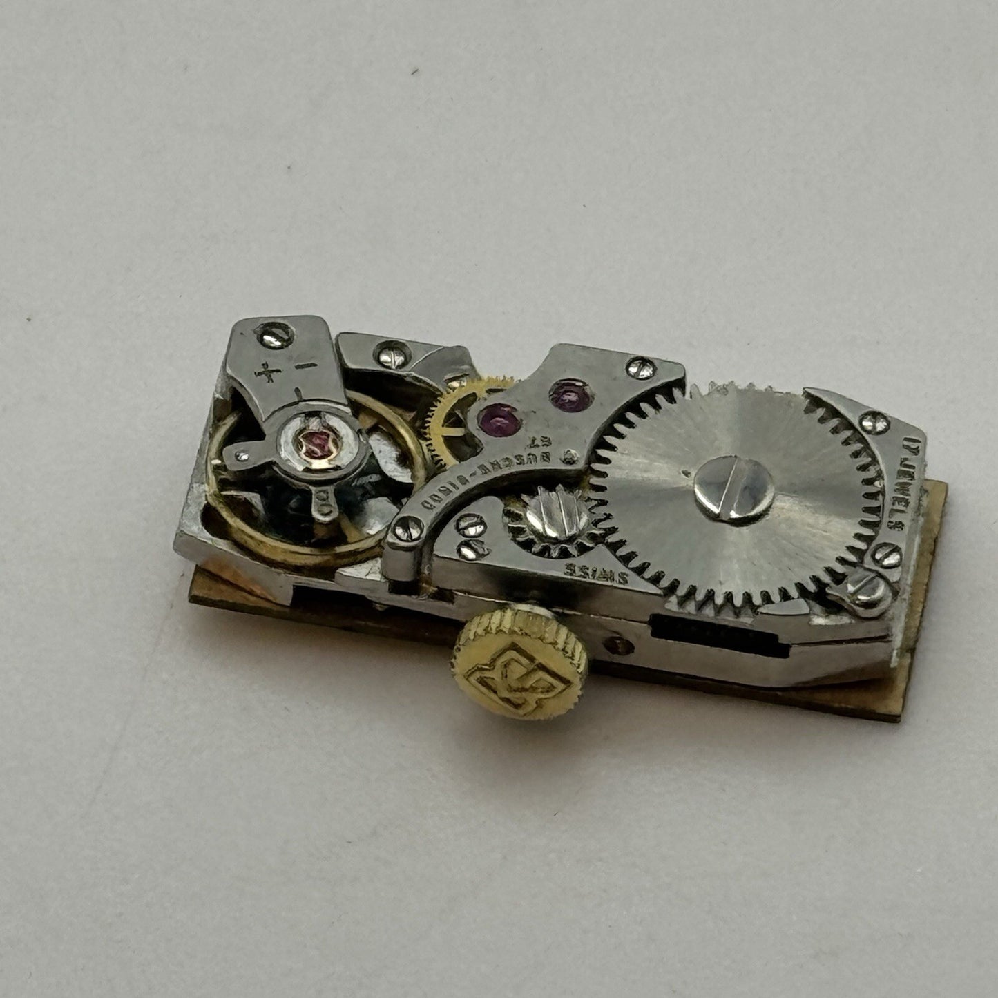 9.2mm Bueche Girod Cal 67 Balance Ok Tank Watch Movement For Restoration Parts