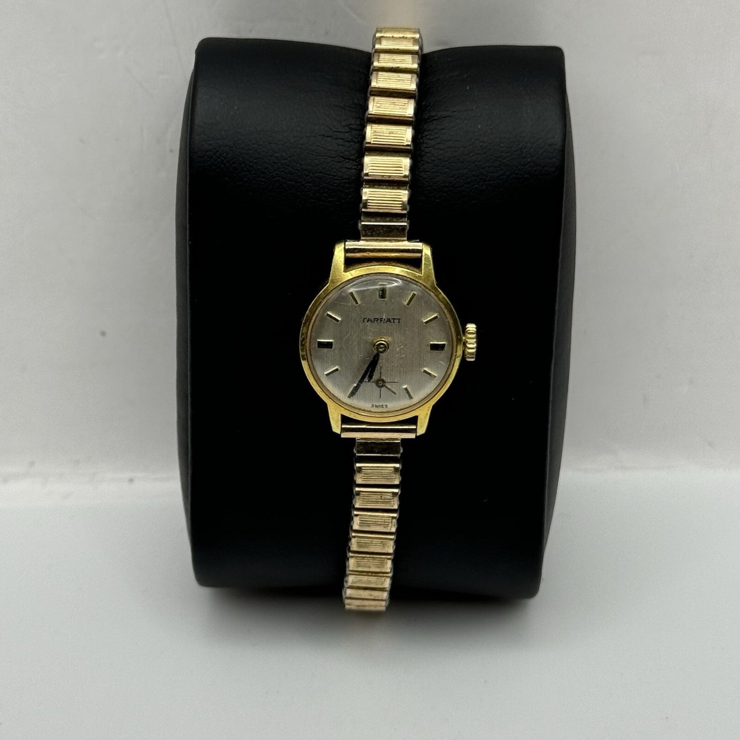 19mm WORKING Vintage Tarratt Expandable Strap Silver Dial Ladies Dress Watch