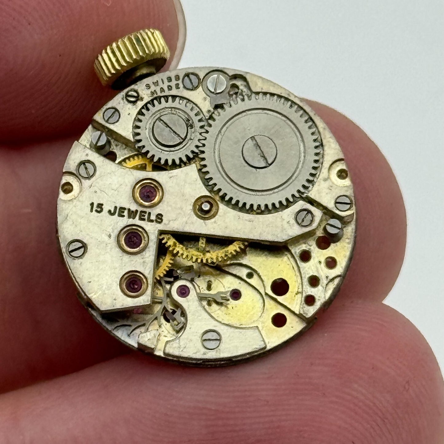 19.6mm AS 970 A Schild Manual Wind 15 Jewels Vintage Swiss Watch Movement PARTS