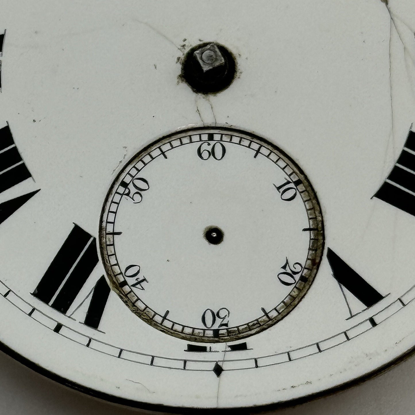 50mm W H Wightman East Kirkby-Notts Large Fusee Pocket Watch Movement FOR PARTS