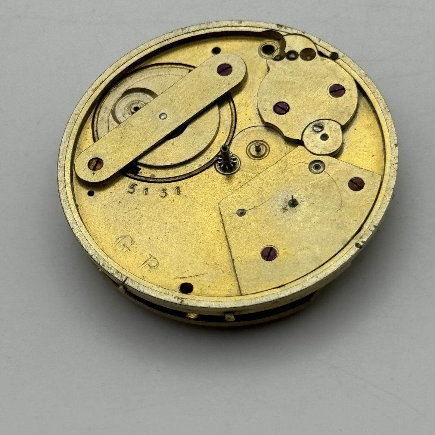 40.4mm Manual Wind A Schwer & Cie Bristol Pocket Watch Movement FOR PARTS