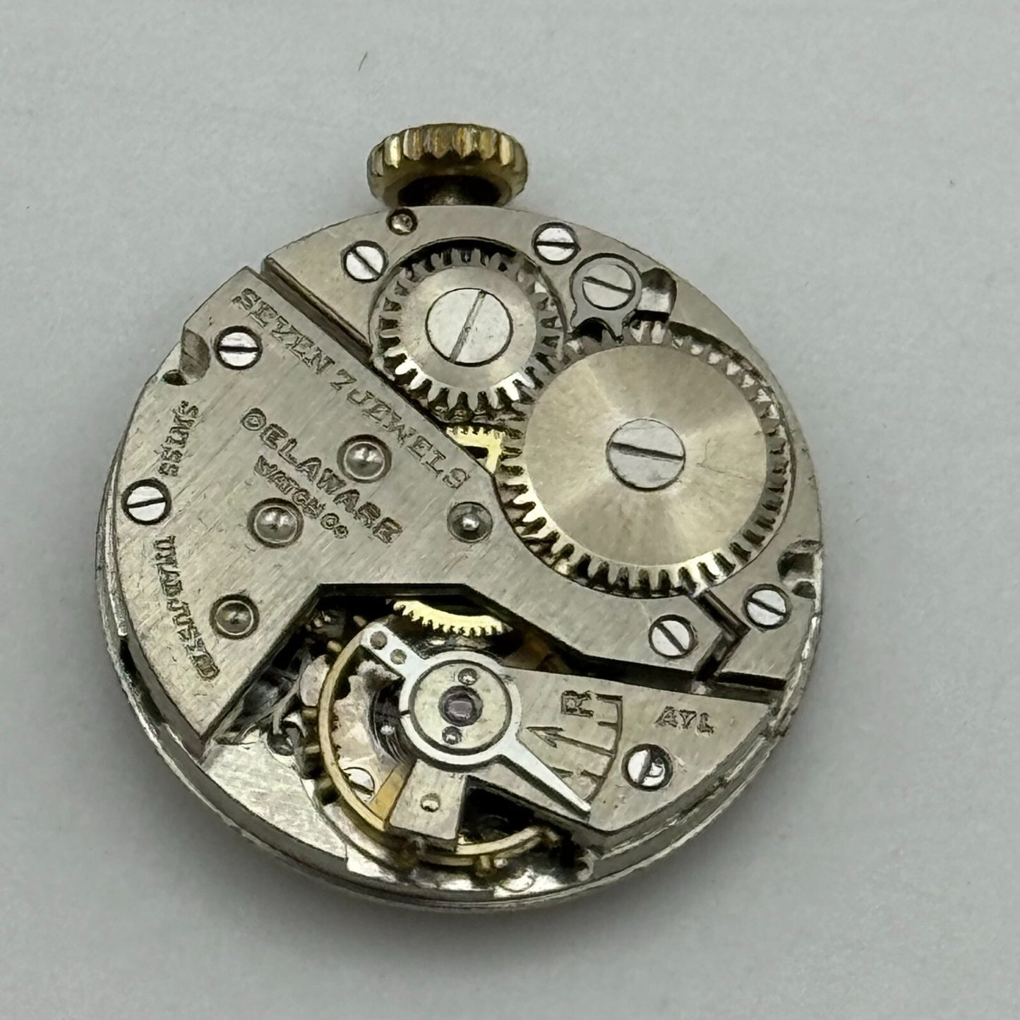 19.7mm Delaware Derby D40 Manual Wind 7 Jewels Swiss Watch Movement PARTS SPARES