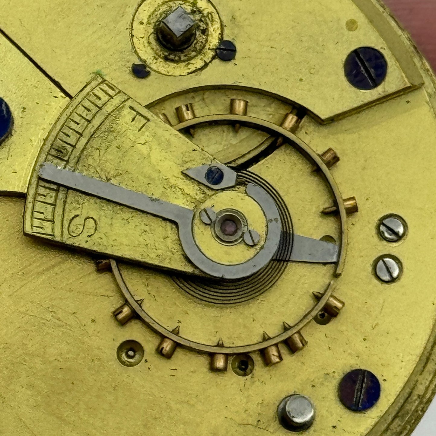 44.9mm Antique J G Graves Sheffield English Express Lever Pocket Watch Movement