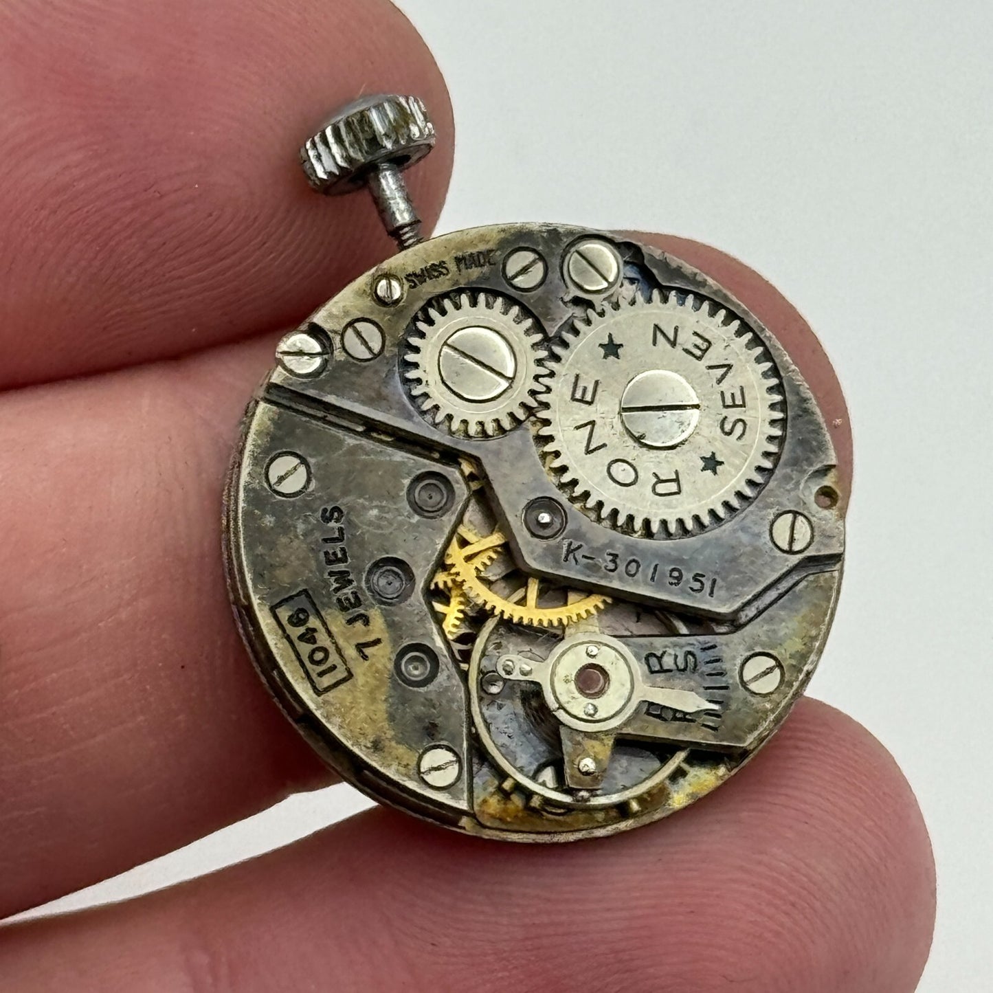 23.6mm Rone Seven 1046 FHF 70 Balance Ok Swiss Watch Movement PARTS SPARES