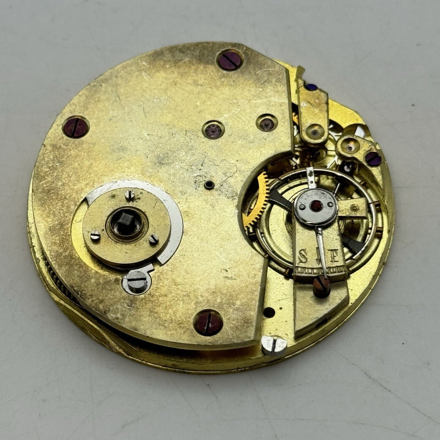 42.7mm Manual Wind Unidentified Quality Pocket Watch Movement FOR PARTS Restore