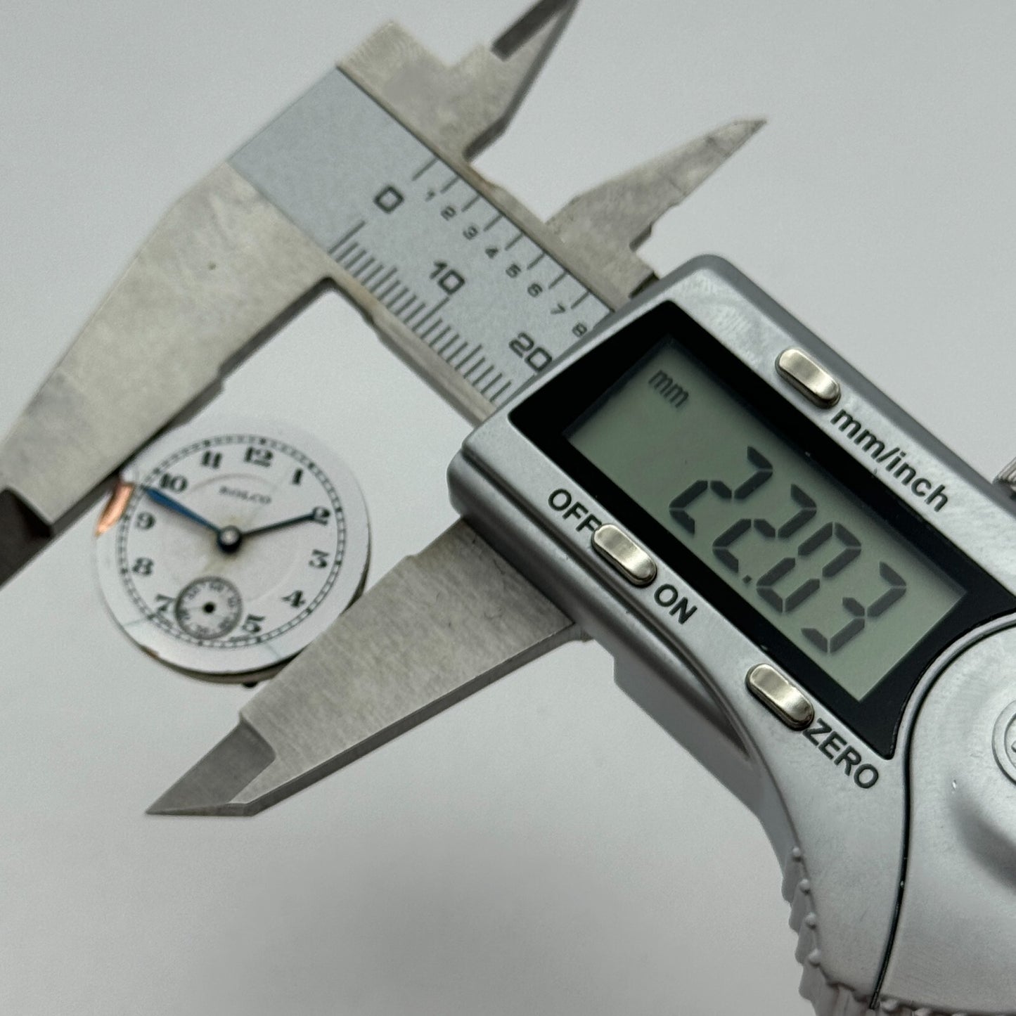 22mm Rolex Rolco 15 Rubies Military Trench Watch Movement Sub Seconds PARTS