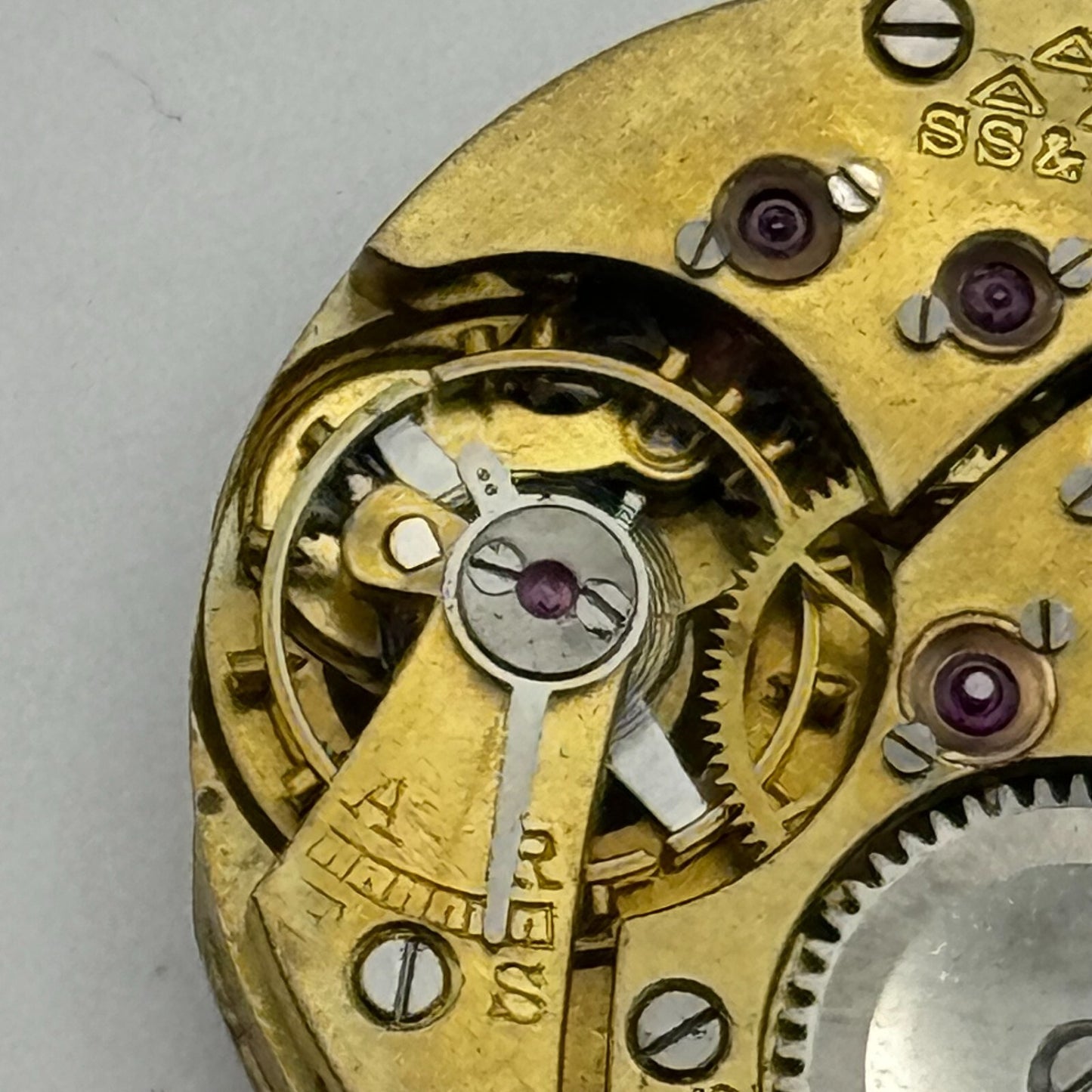 23.6mm Stauffer SS & Co Trench Watch Movement Balance Ok Manual Wind Swiss PARTS