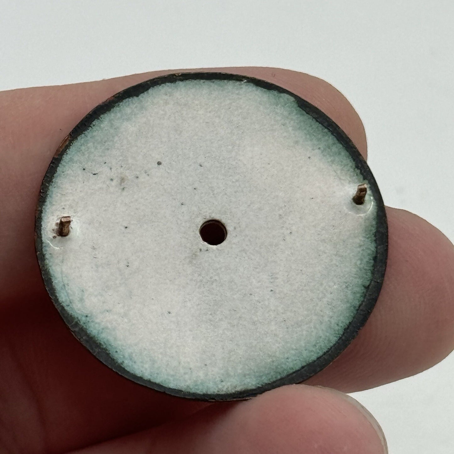 33.1mm Antique Beautiful Porcelain Patterned Pocket Watch Dial Spares Parts