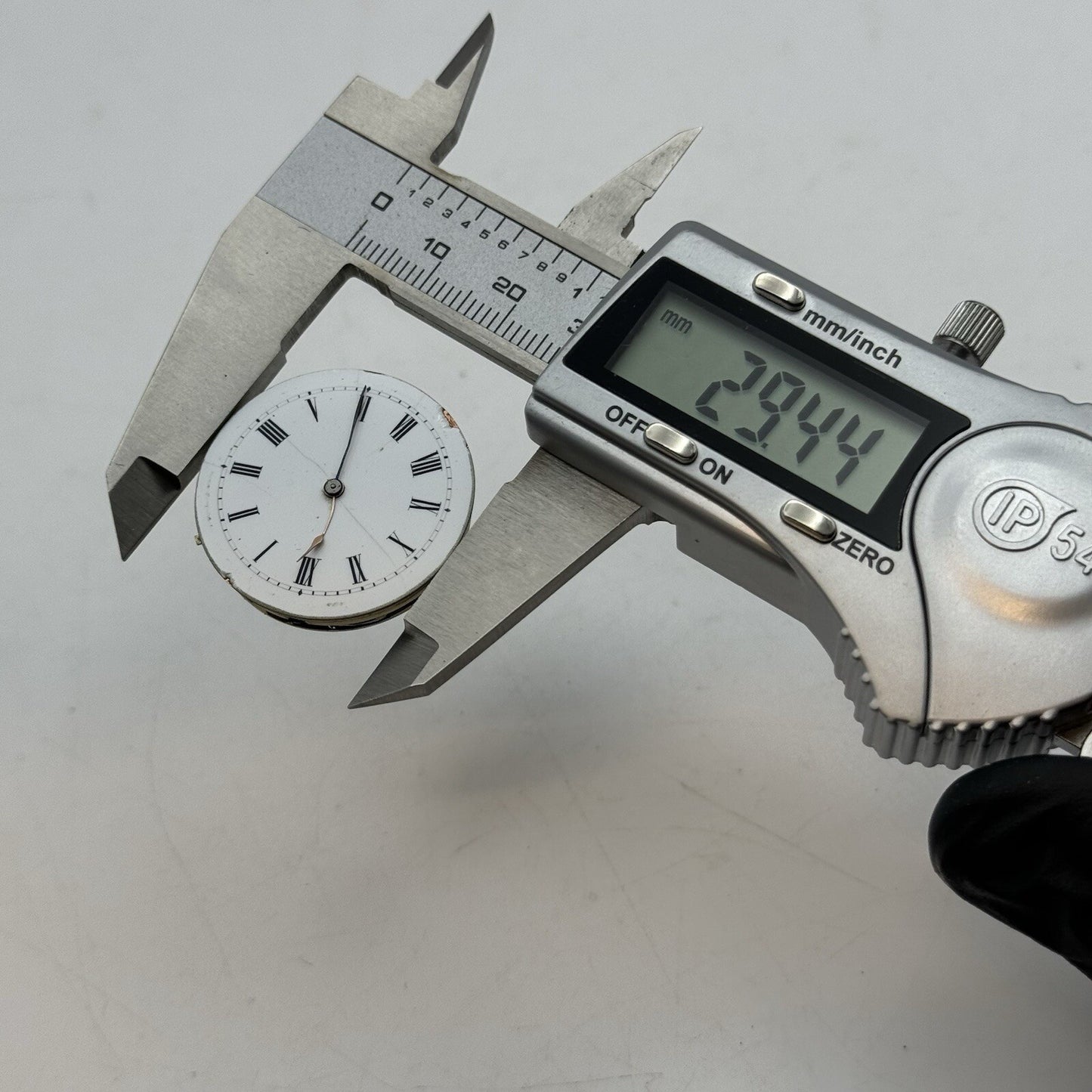 29.4mm Quality White Porcelain Dial Cylinder Watch Movement Parts Repair
