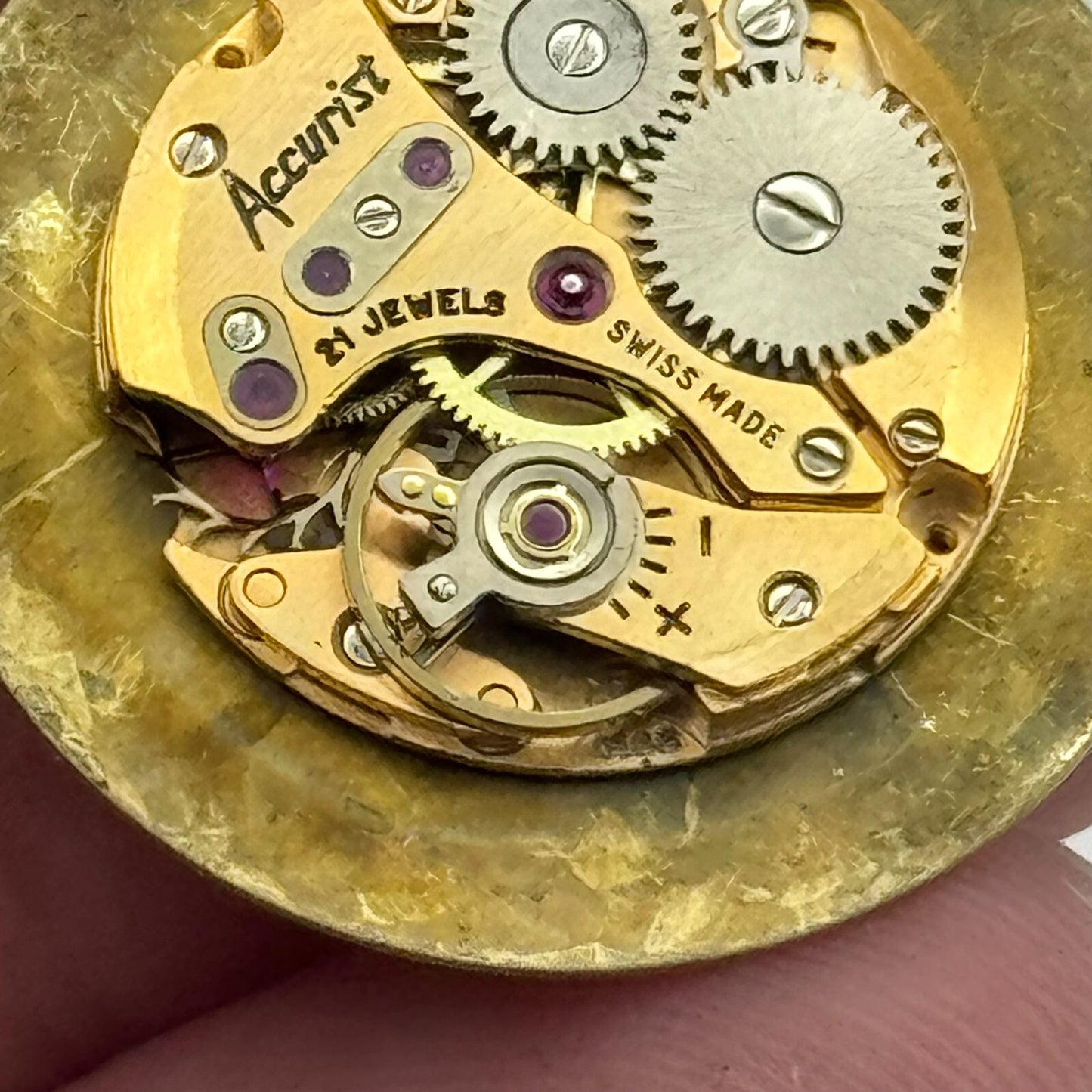 17.5mm Accurist Felsa F 4122 Manual Wind 21 Jewels Swiss Watch Movement PARTS