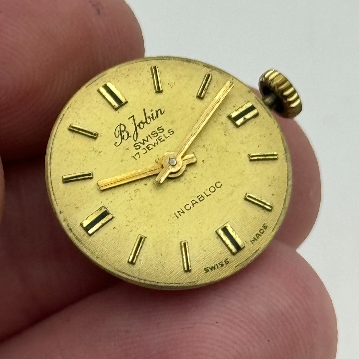 15.5mm B Jobin ETA 2412 Swiss Manual Wind 17 Jewels Watch Movement PARTS REPAIR