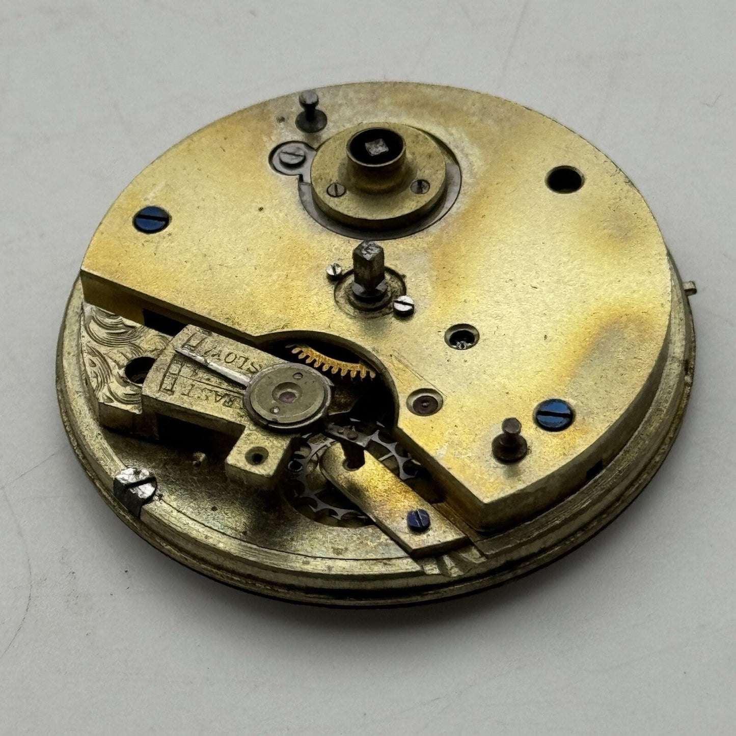 43.2mm Manual Wind Unidentified Pocket Watch Movement Dust Cover Dial FOR PARTS