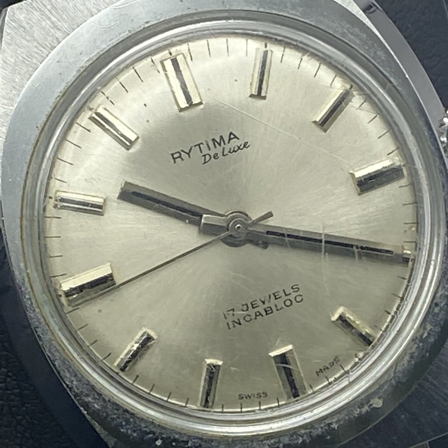 35mm RUNNING TO REPAIR Vintage Rytima De Luxe Ronda RAX 1233 Movement For Parts