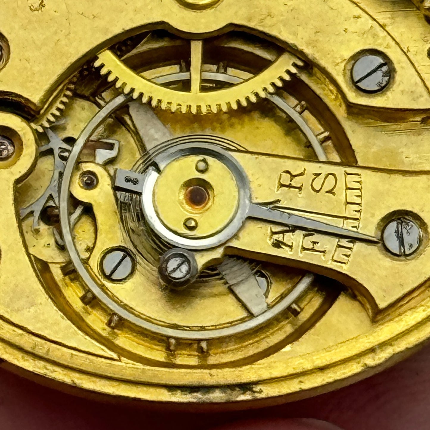 42.9mm Unidentified Open Face Sub Seconds Swiss Pocket Watch Movement PARTS