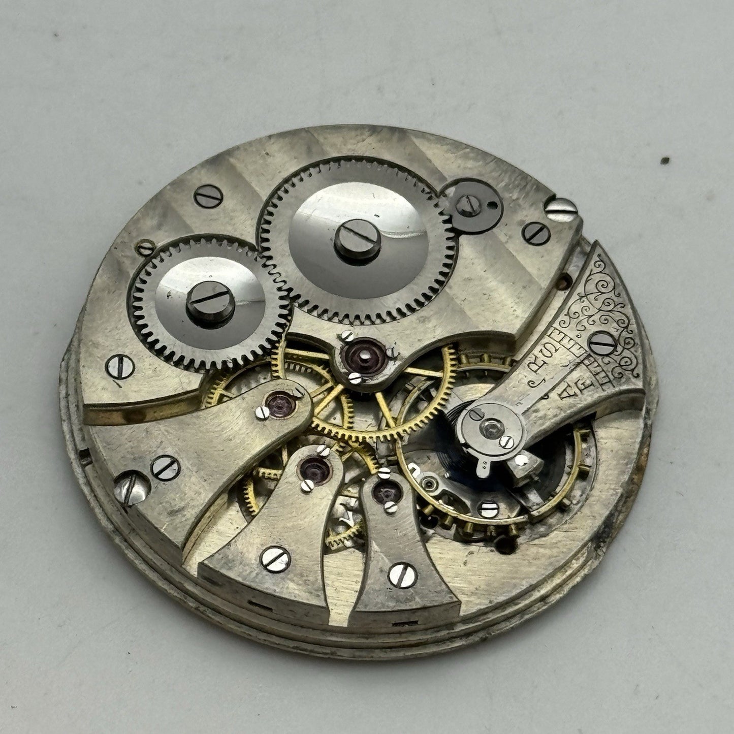 43mm Tavannes Watch Co Swiss Quality Vintage Pocket Watch Movement PARTS REPAIR