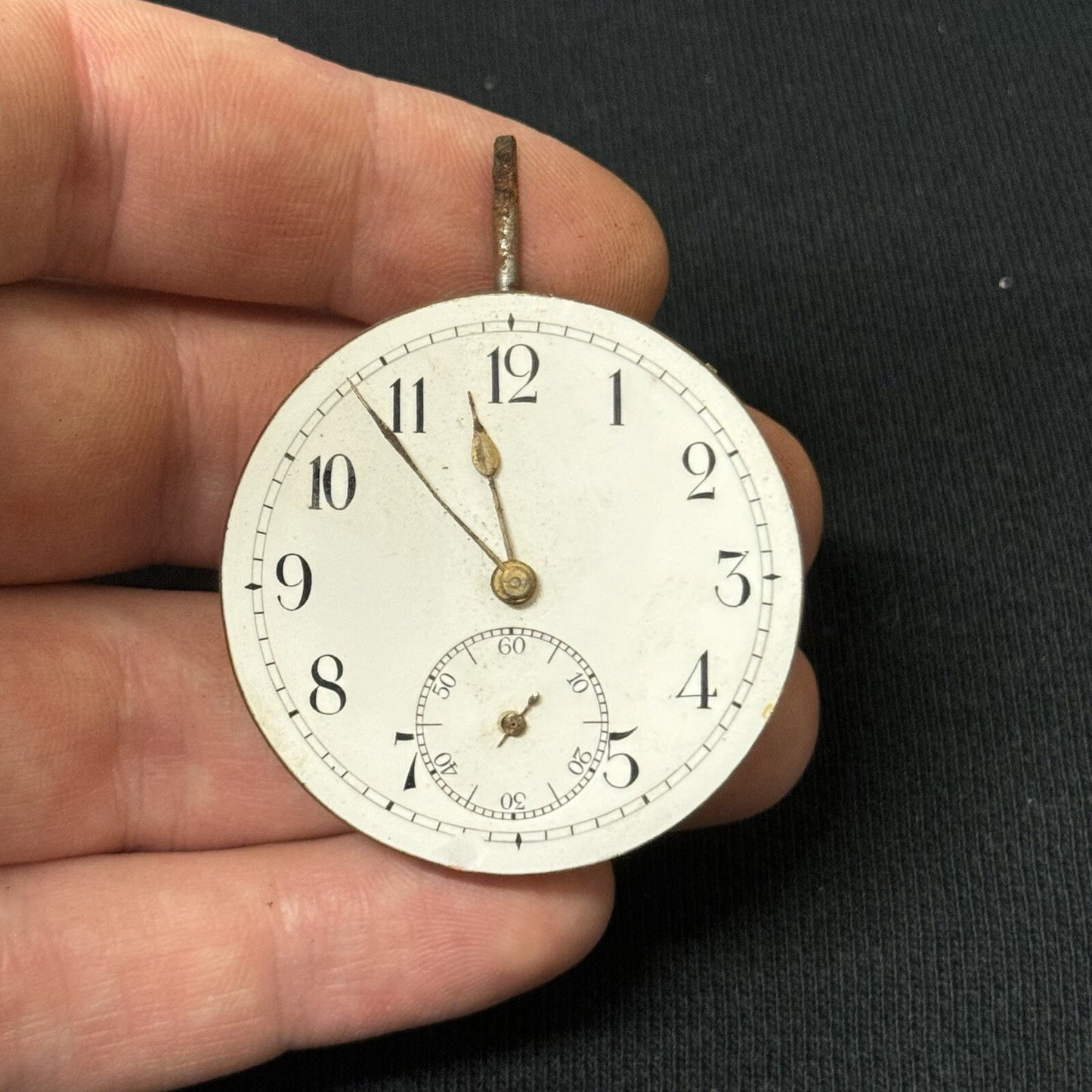 41.6mm Open Face Good Quality Unidentified Pocket Watch Movement To Restore
