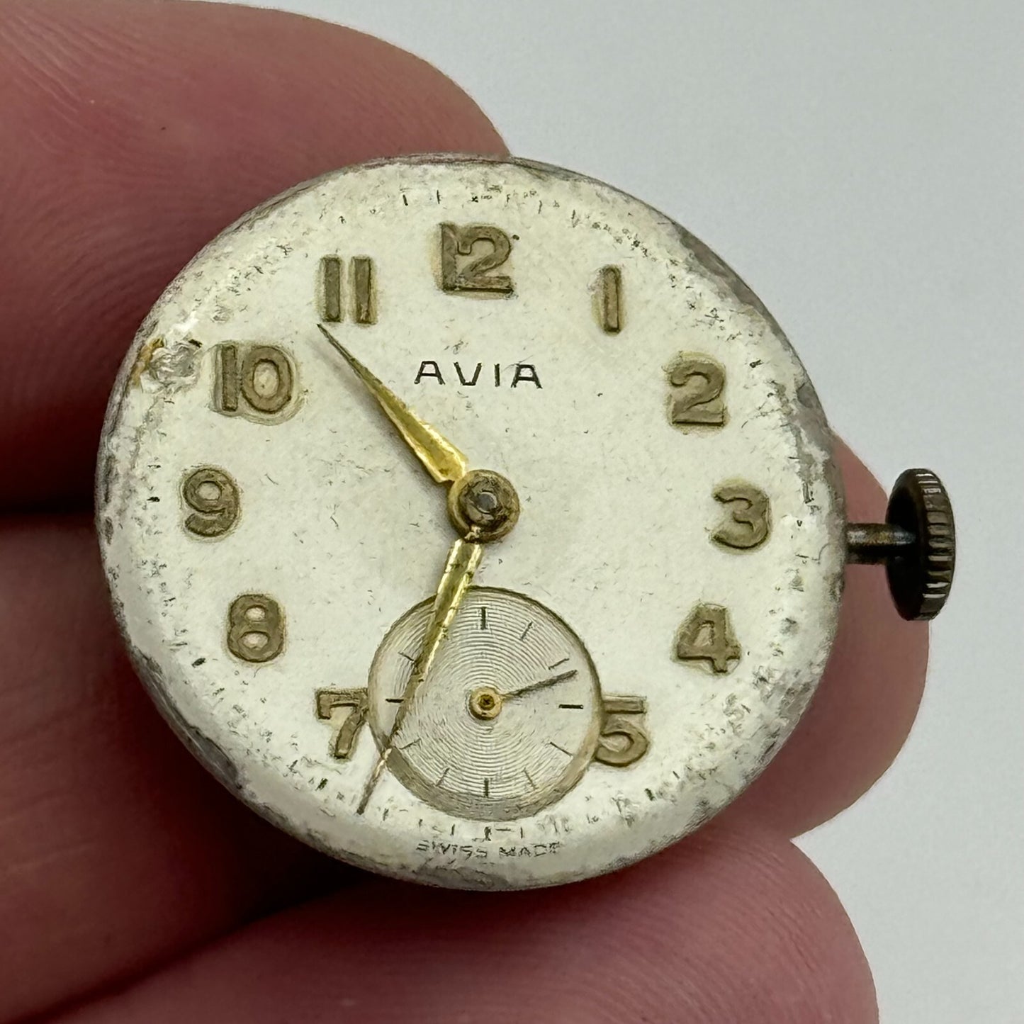 23.6mm Avia AS 1123 1124 Manual Wind 15 Jewels Swiss Watch Movement PARTS SPARES