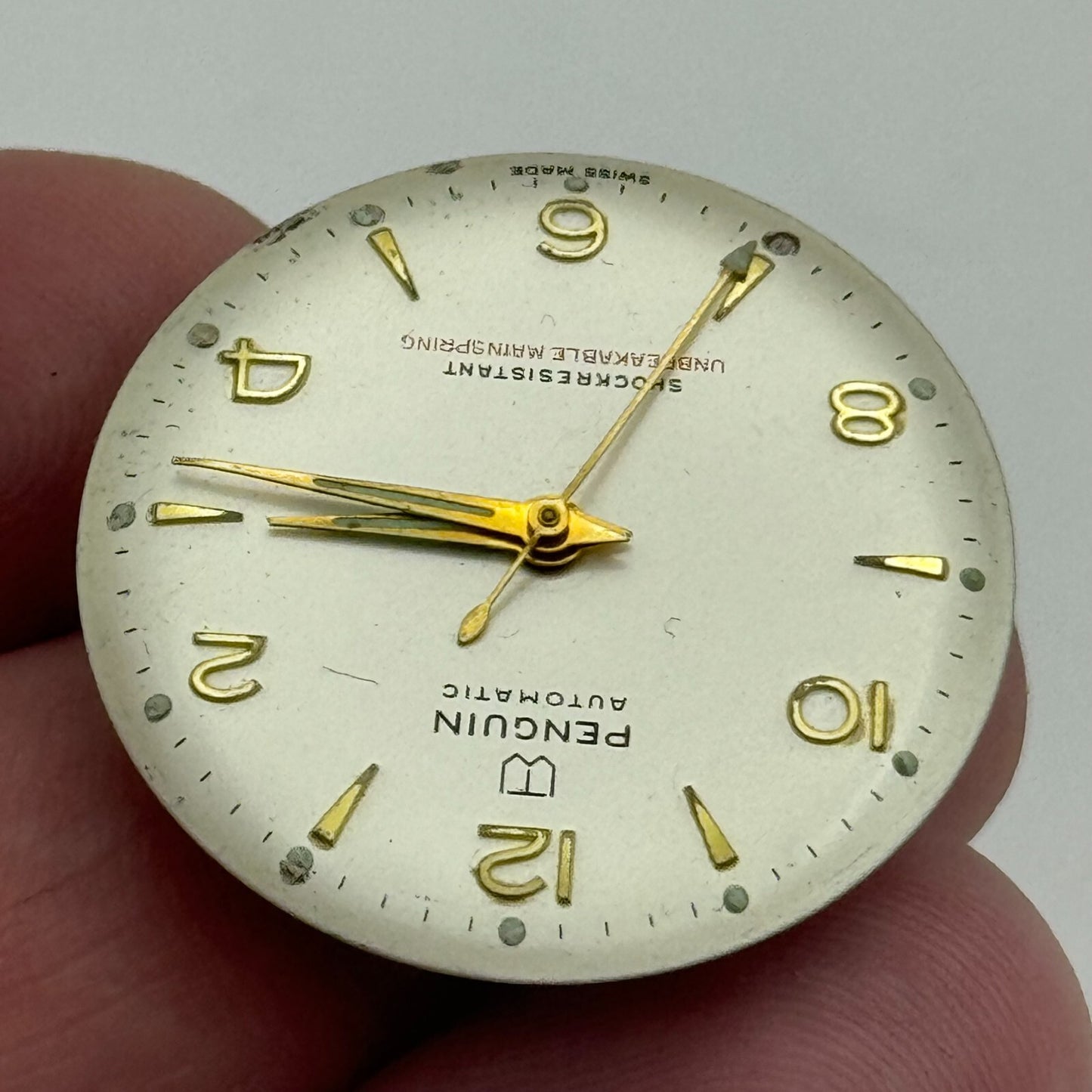 25.8mm Penguin EB 1575N Automatic 1 Jewel Watch Movement Swiss Vintage PARTS