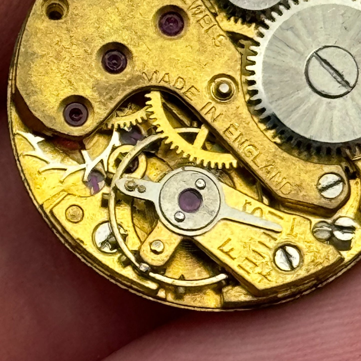19.5mm Smiths De Luxe 15 Jewels Sub Seconds Manual Wind Watch Movement PARTS