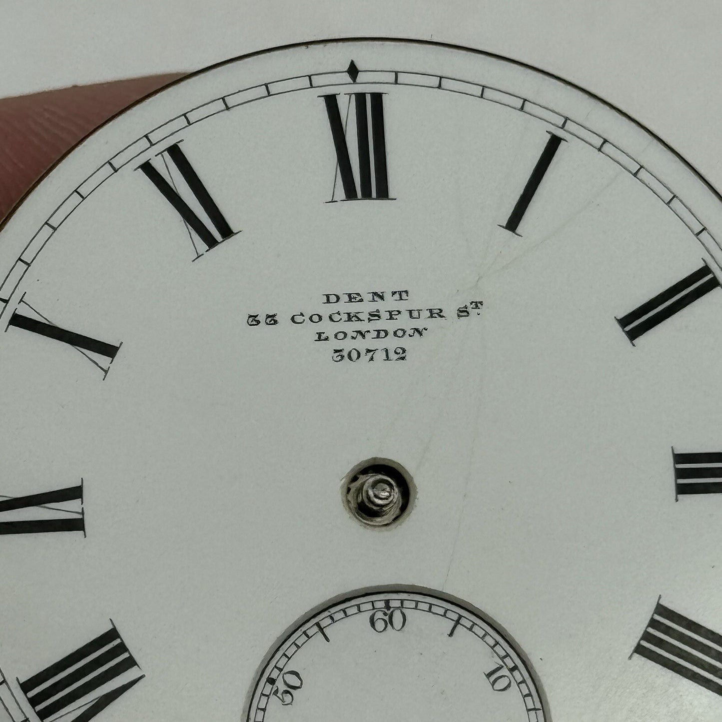 41.2mm Key Wound Dent 33 Cockspur Street London Pocket Watch Movement To Restore