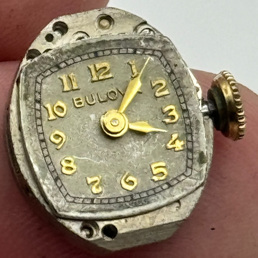 12.8mm Bulova Ladies 5AC Manual Wind Swiss 17 Jewels Watch Movement PARTS SPARES
