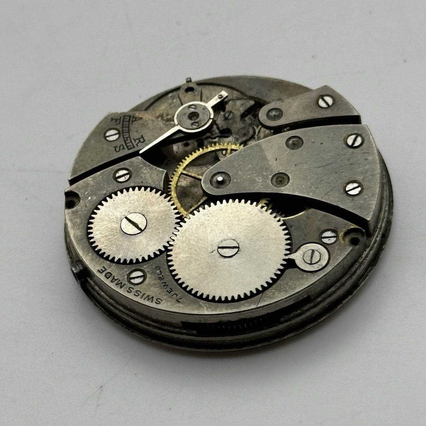 42.9mm Manual Wind Federal Porcelain Dial Pocket Watch Movement FOR PARTS