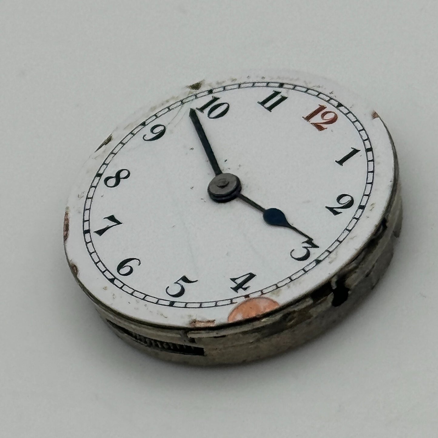 22.7mm Unidentified Swiss Trench Watch Movement Vintage Manual Wind PARTS SPARES