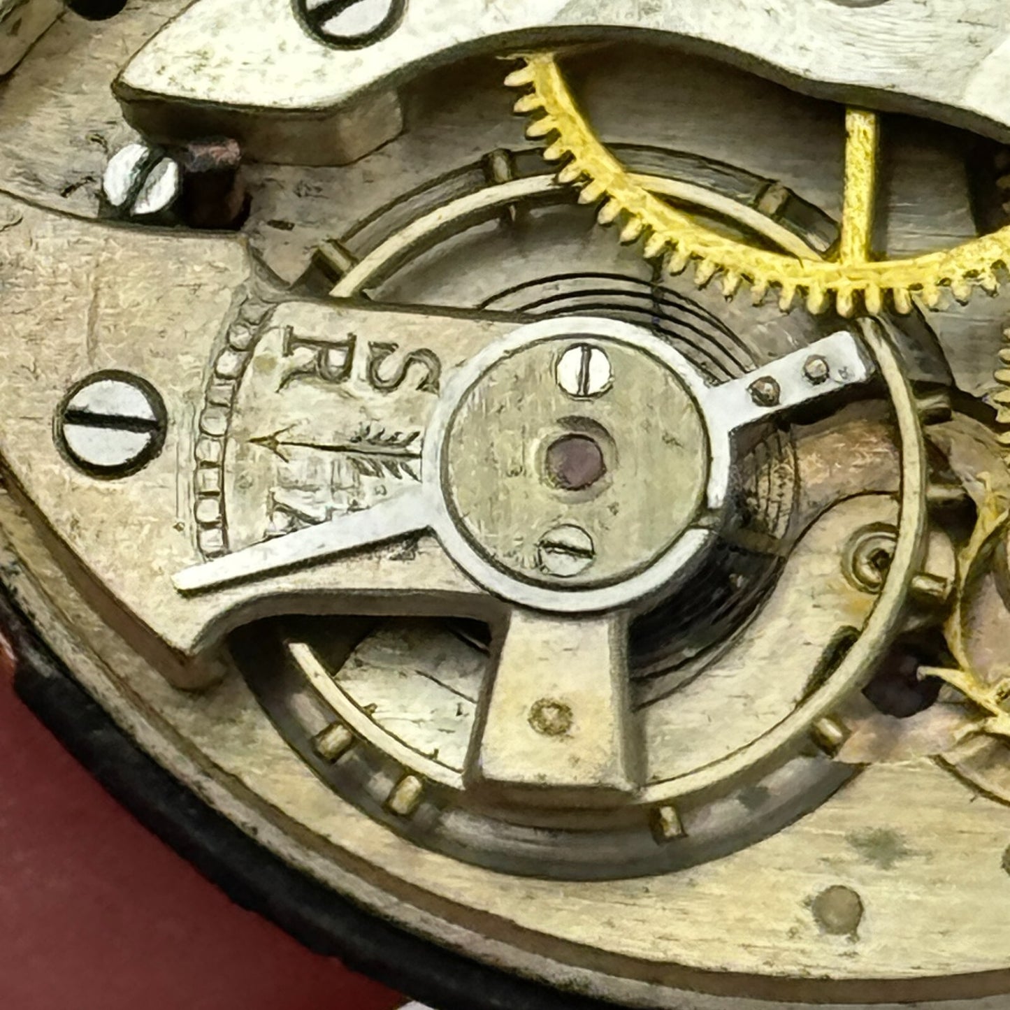 42.5mm Vintage Swiss Open Face Balance Intact Pocket Watch Movement PARTS SPARES