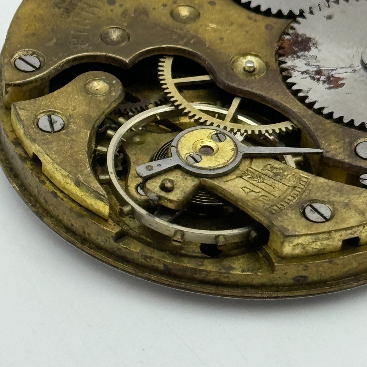 43mm Pinnacle 7 Jewels Sub Seconds Hunter Swiss Pocket Watch Movement PARTS