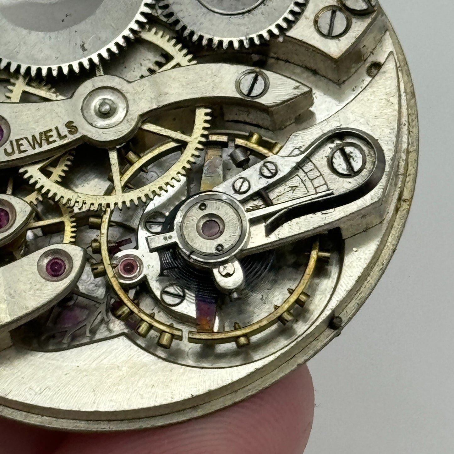 43.1mm Unidentified High Grade 15 Jewels Swiss Pocket Watch Movement PARTS